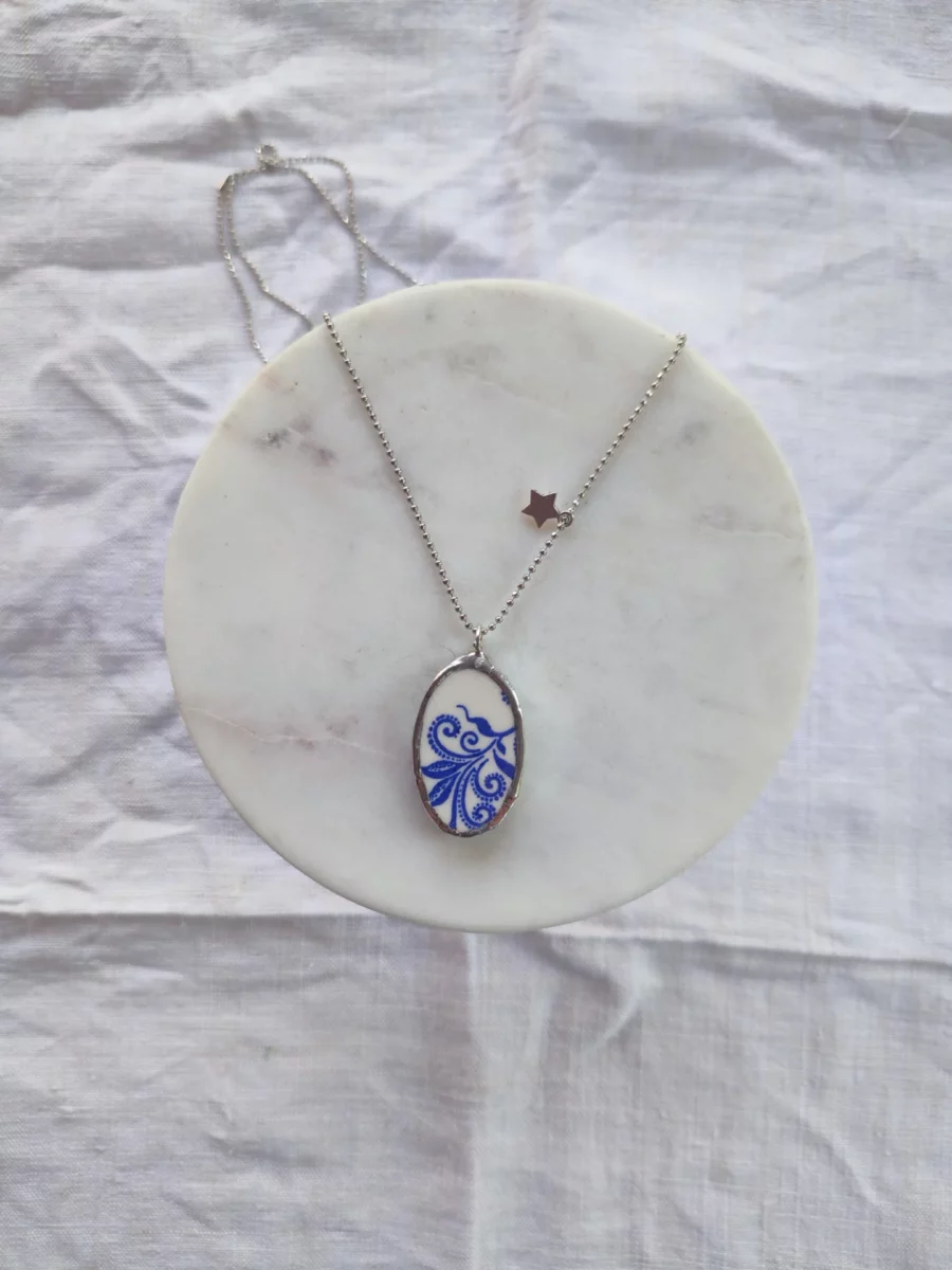 Collana artigianale in ceramica vintage META