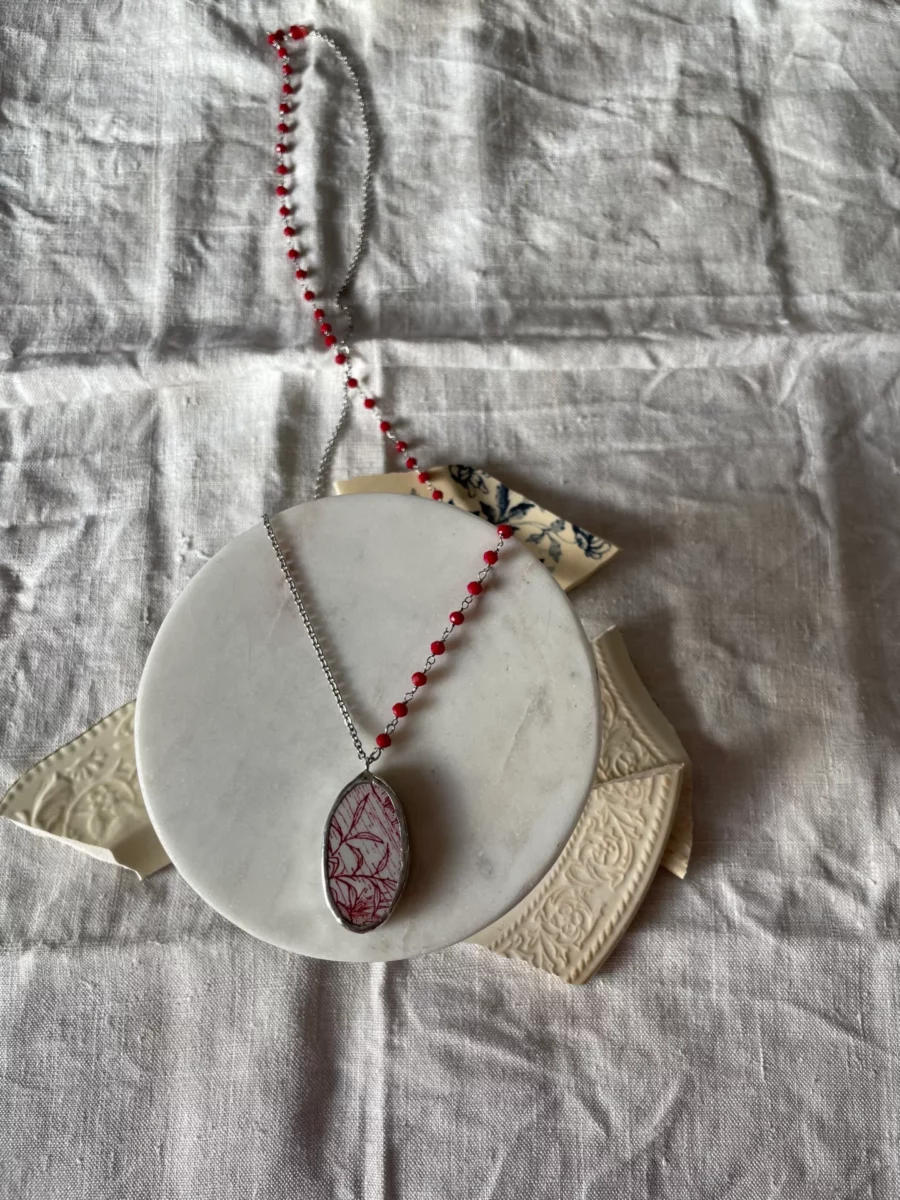 Collana artigianale in ceramica vintage LAGO