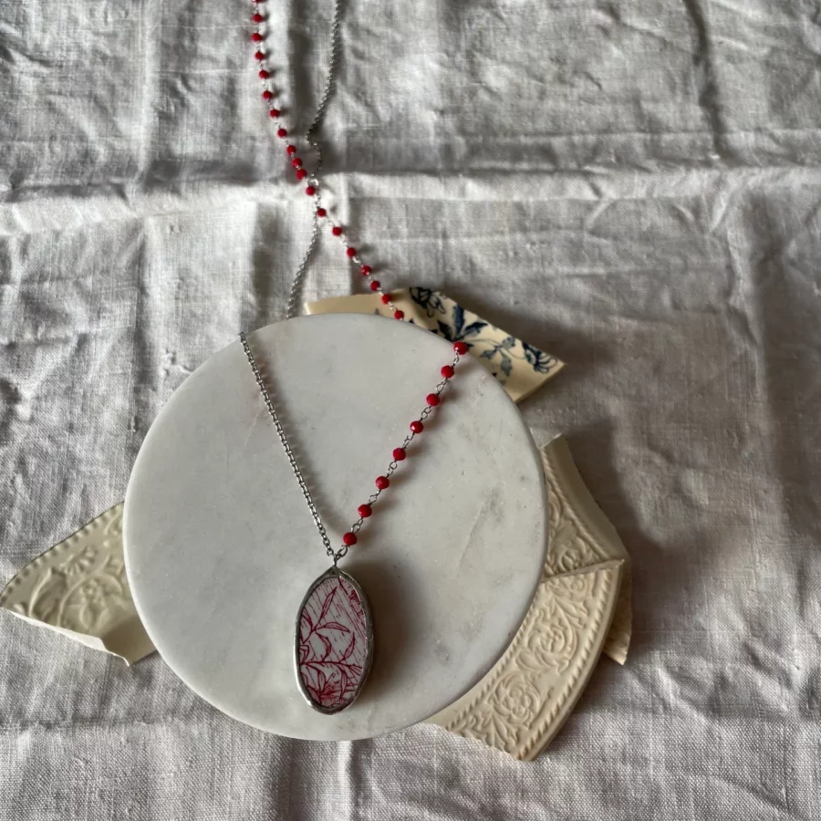 Collana artigianale in ceramica vintage LAGO