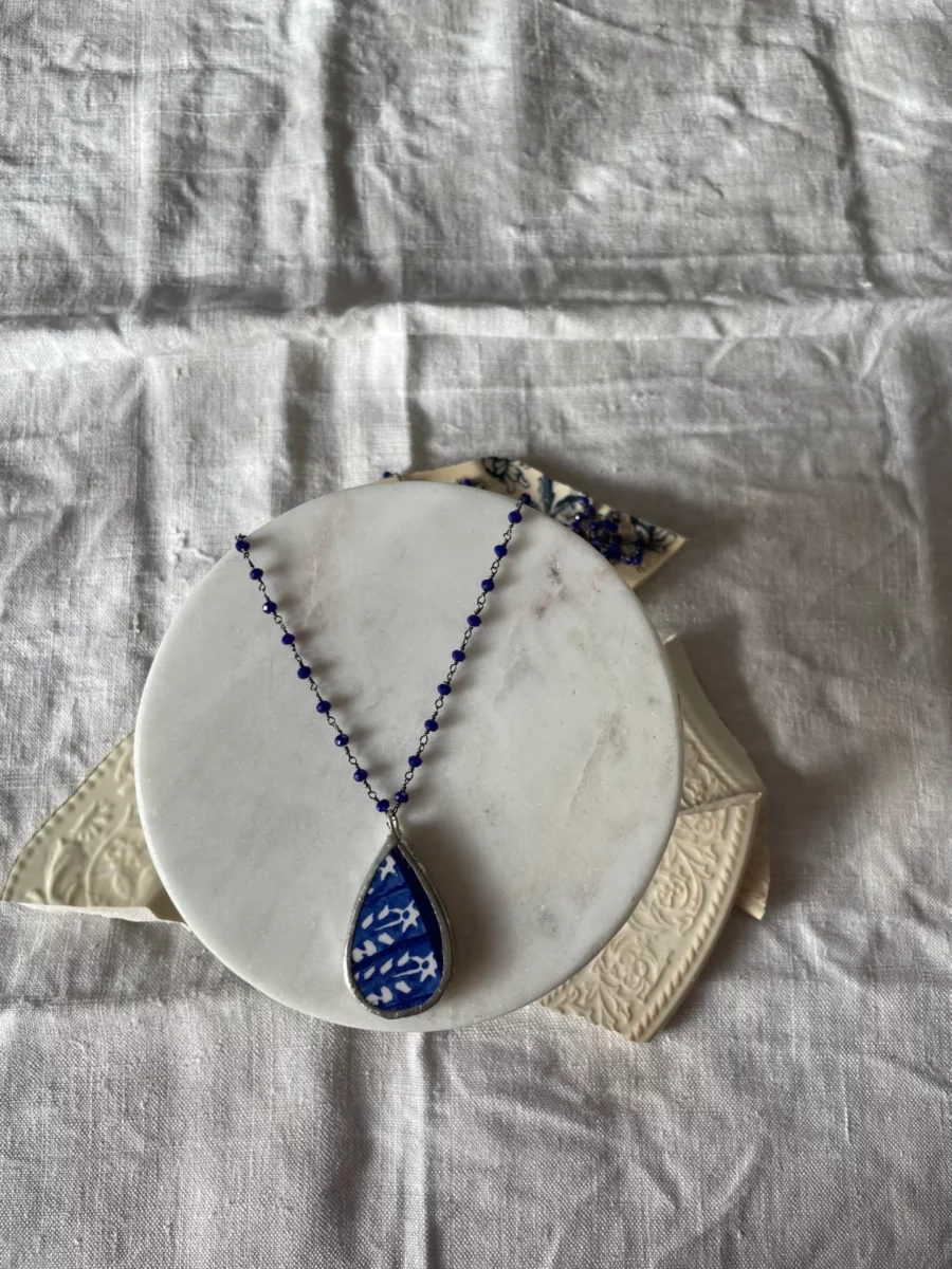 Collana artigianale in ceramica vintage LAVANDA