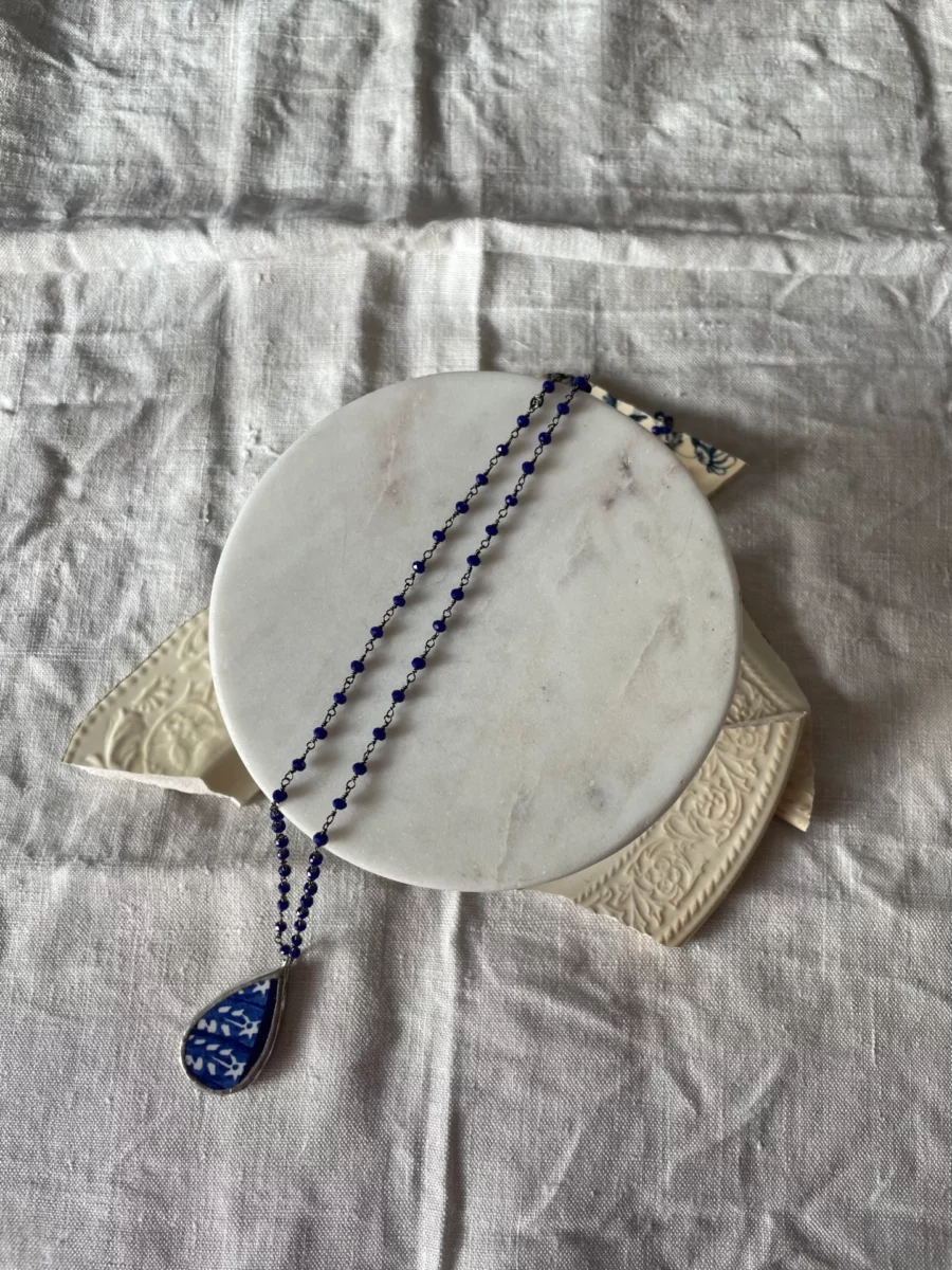 Collana artigianale in ceramica vintage LAVANDA